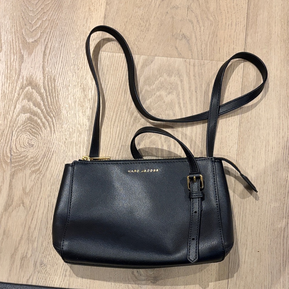 Mini Commuter Coated Leather Crossbody Bag